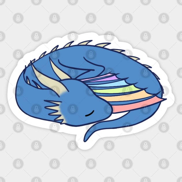 Sleeping rainbow dragon Sticker by ballooonfish